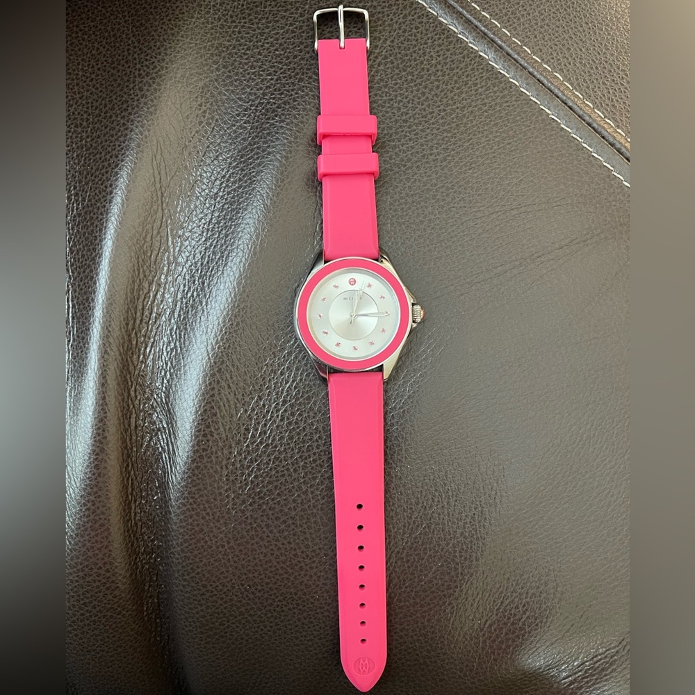 Hot pink Michele watch